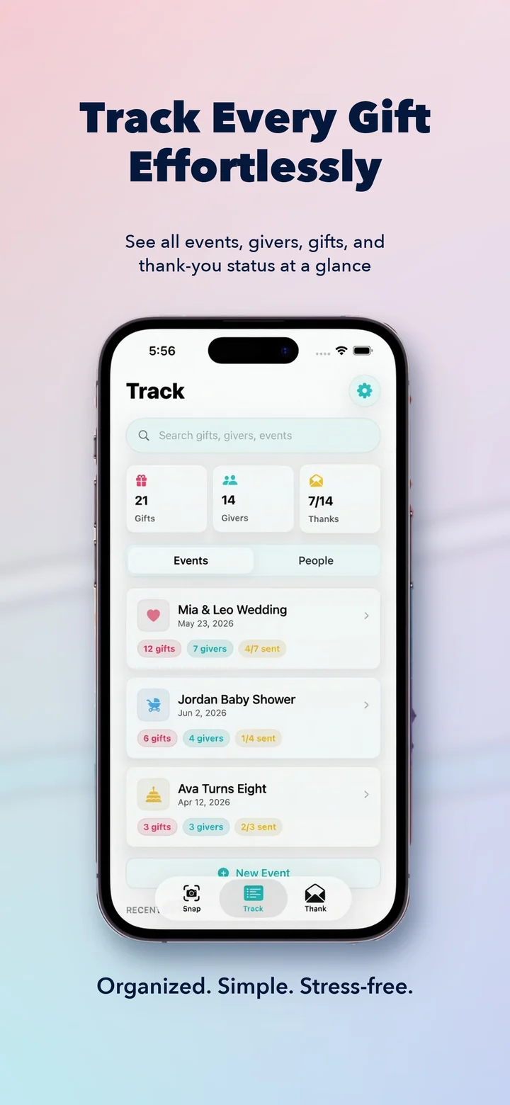 Track every gift effortlessly in WrapSheet